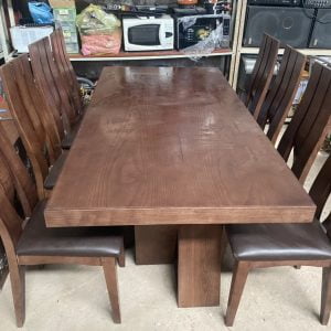 bàn ăn 8 ghế gỗ sồi