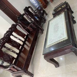 bộ quốc đào tay 10 gỗ gụ